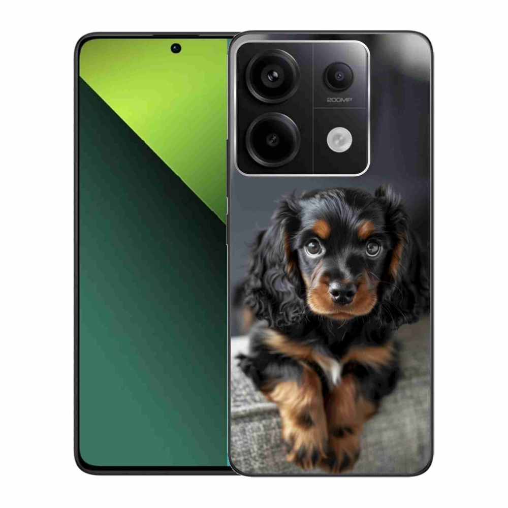 Gelový kryt mmCase na Xiaomi Redmi Note 13 Pro 5G/Poco X6 5G - roztomilý dlouhosrstý jezevčík