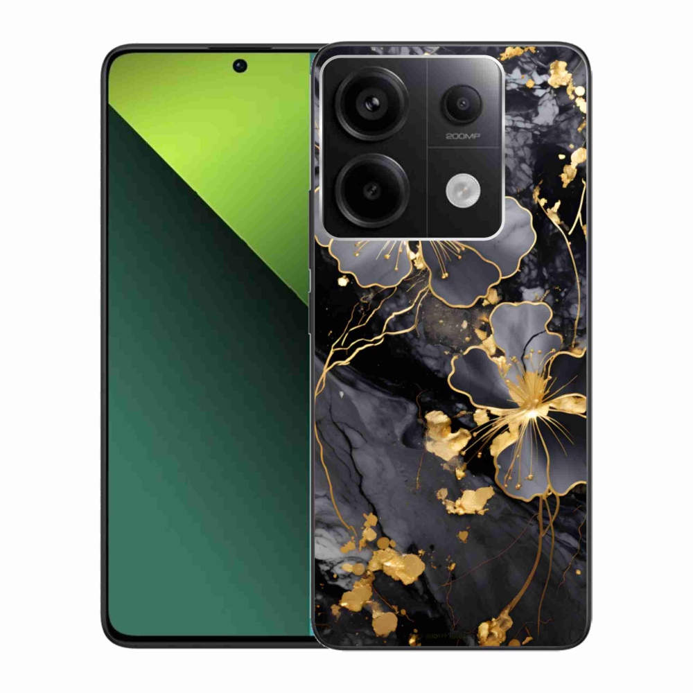 Gelový kryt mmCase na Xiaomi Redmi Note 13 Pro 5G/Poco X6 5G - zlaté květy