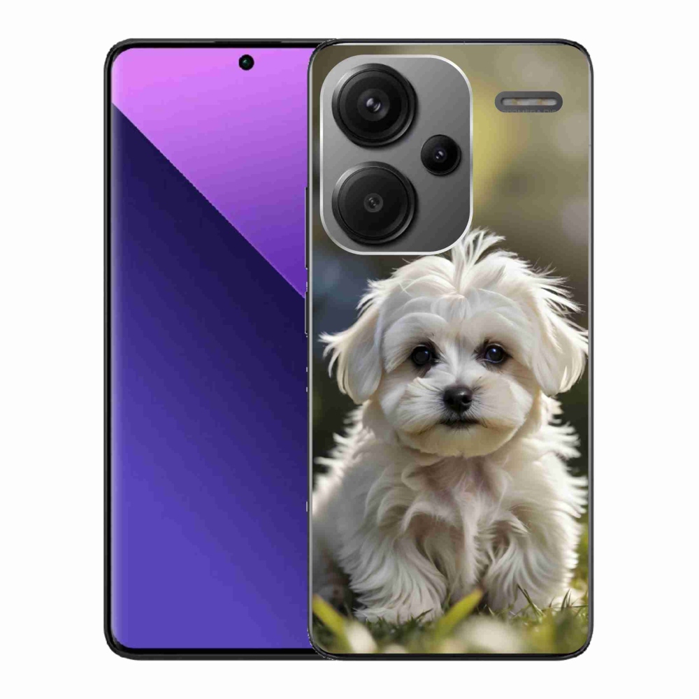 Gelový kryt mmCase na Xiaomi Redmi Note 13 Pro+ 5G - roztomilý maltézský psík