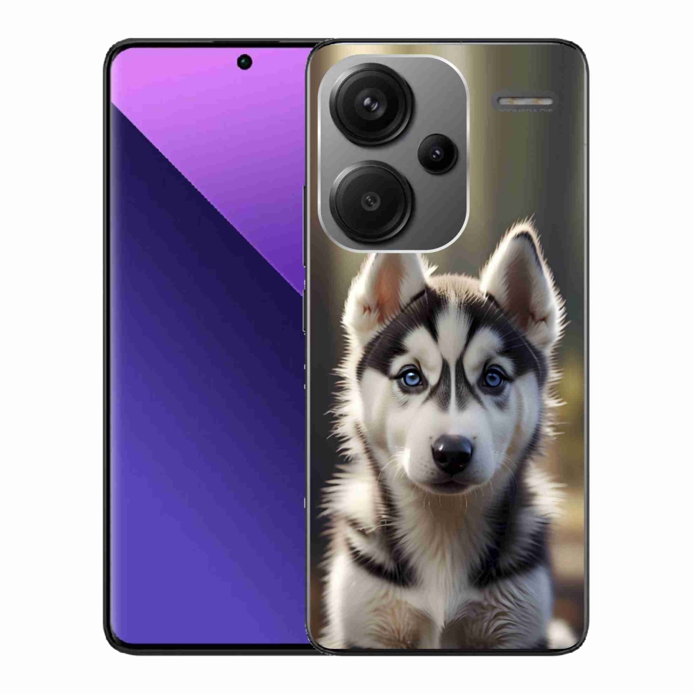 Gelový kryt mmCase na Xiaomi Redmi Note 13 Pro+ 5G - roztomilý sibiřský husky