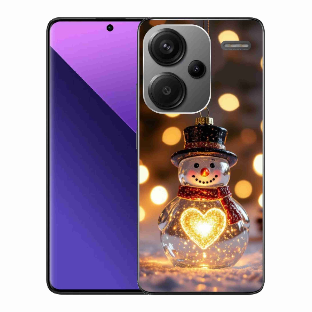 Gelový kryt mmCase na Xiaomi Redmi Note 13 Pro+ 5G - svítící vánoční sněhulák