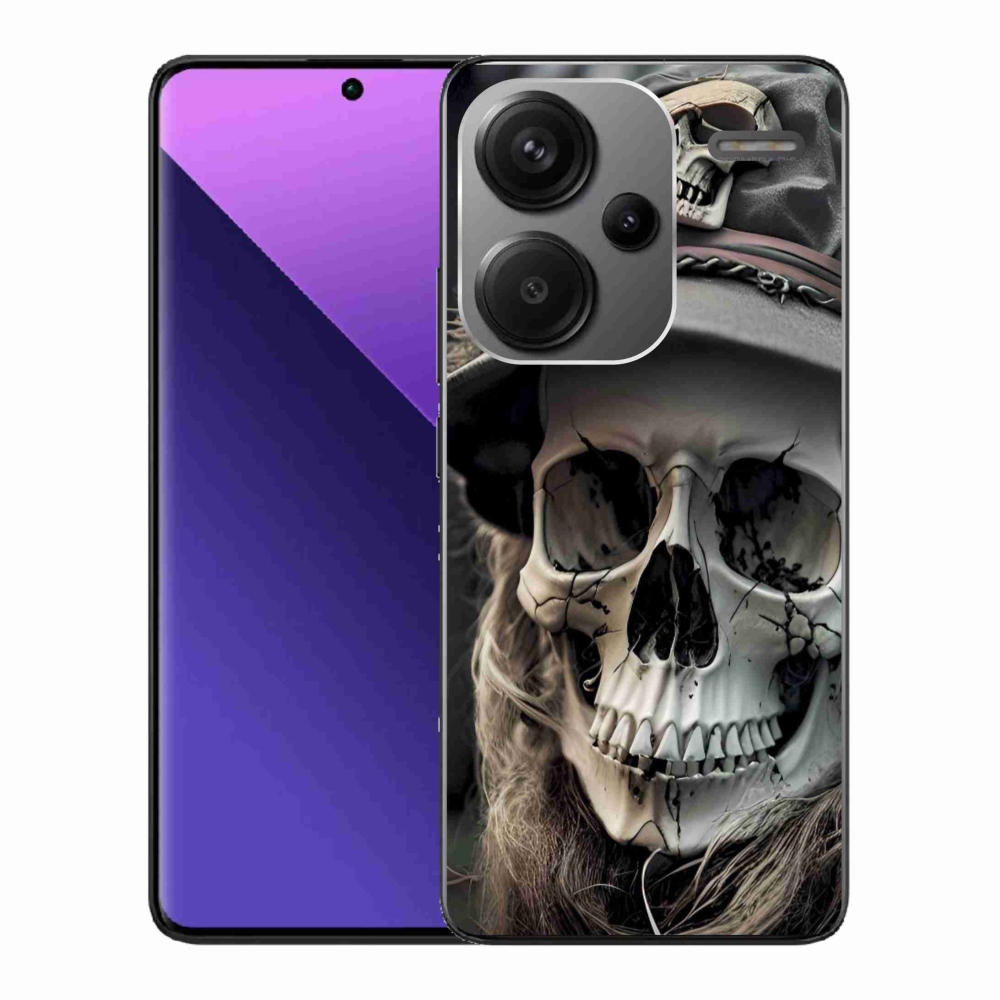 Gelový kryt mmCase na Xiaomi Redmi Note 13 Pro+ 5G - temná lebka