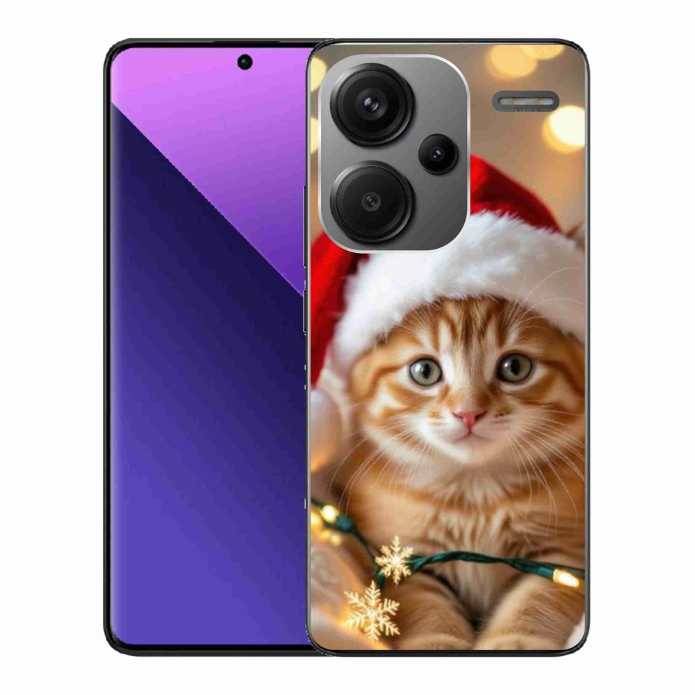 Gelový kryt mmCase na Xiaomi Redmi Note 13 Pro+ 5G - vánoční kotě