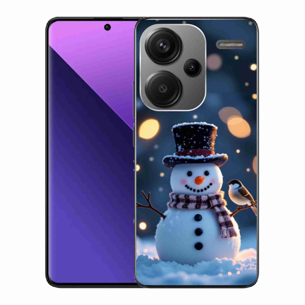 Gelový kryt mmCase na Xiaomi Redmi Note 13 Pro+ 5G - vánoční sněhulák