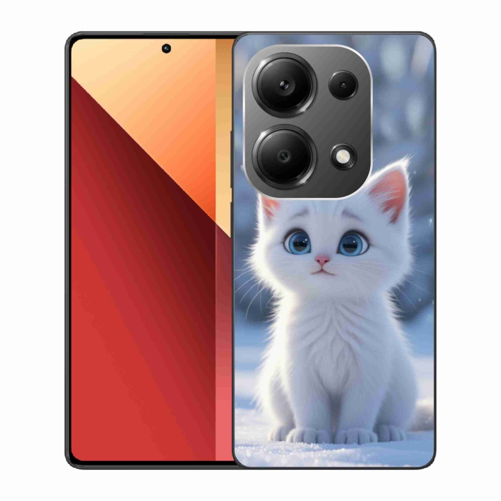 Gelový kryt mmCase na Xiaomi Redmi Note 13 Pro/Poco M6 Pro - bílé kotě 3
