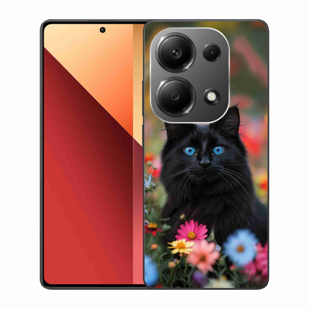 Gelový kryt mmCase na Xiaomi Redmi Note 13 Pro/Poco M6 Pro - černé kotě 4