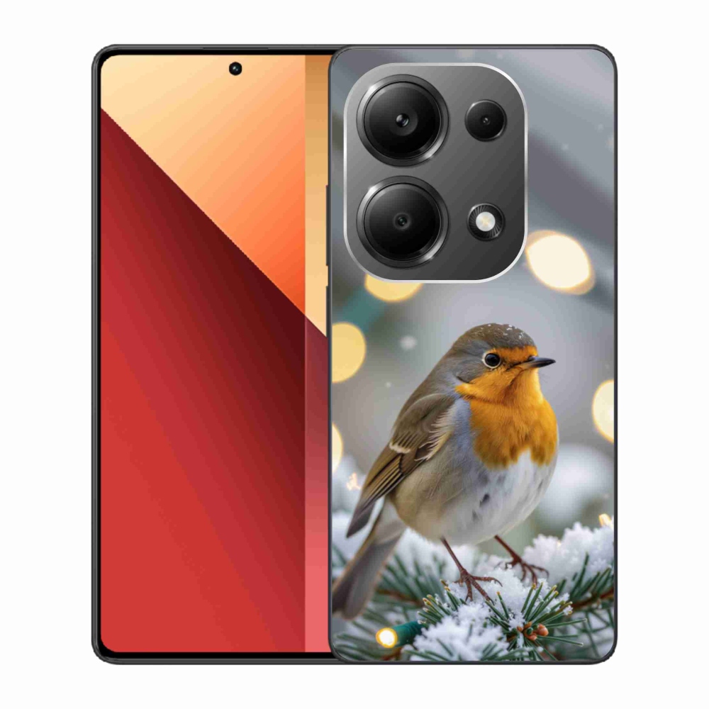 Gelový kryt mmCase na Xiaomi Redmi Note 13 Pro/Poco M6 Pro - červenka v zimě