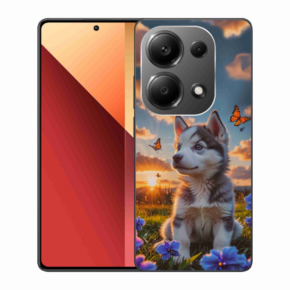 Gelový kryt mmCase na Xiaomi Redmi Note 13 Pro/Poco M6 Pro - husky při západu slunce