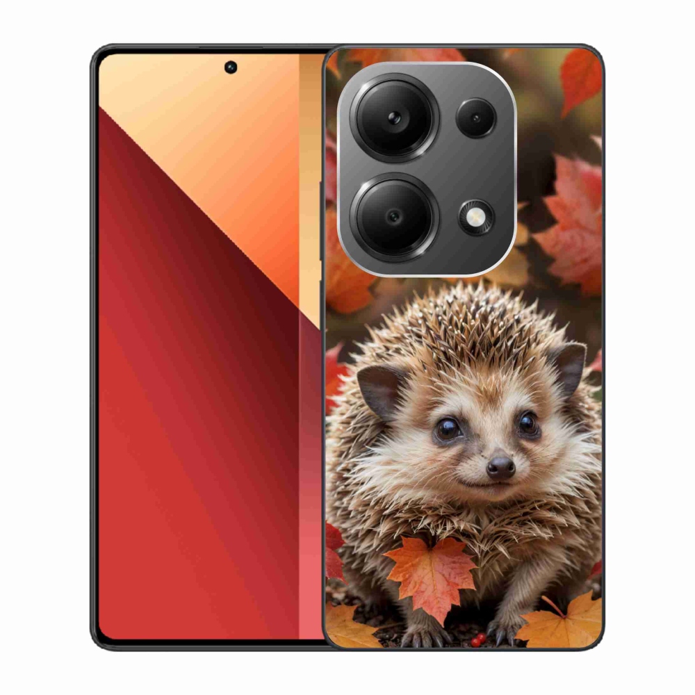 Gelový kryt mmCase na Xiaomi Redmi Note 13 Pro/Poco M6 Pro - ježek v listí