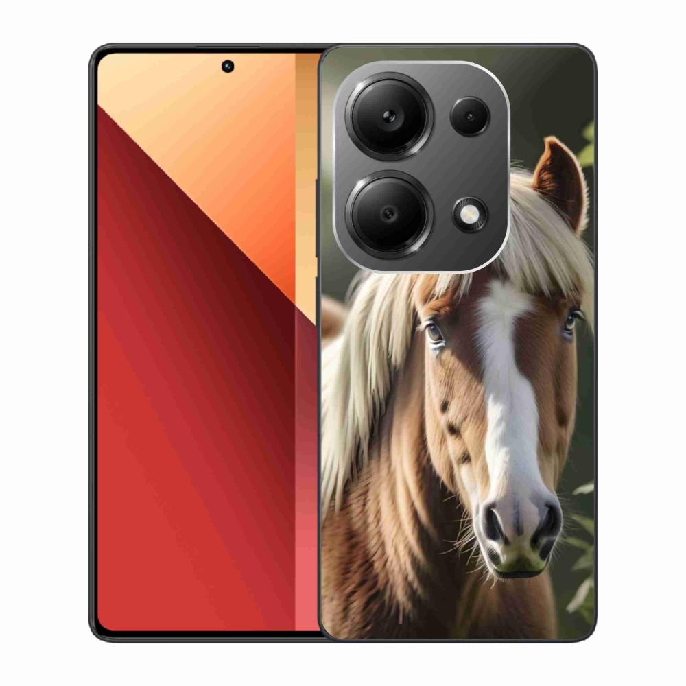 Gelový kryt mmCase na Xiaomi Redmi Note 13 Pro/Poco M6 Pro - kůň se světlou hřívou