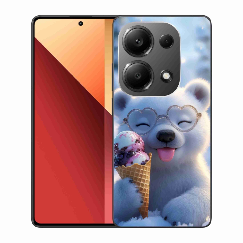Gelový kryt mmCase na Xiaomi Redmi Note 13 Pro/Poco M6 Pro - medvídek se zmrzlinou
