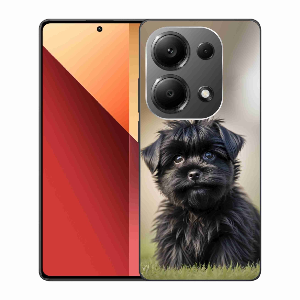 Gelový kryt mmCase na Xiaomi Redmi Note 13 Pro/Poco M6 Pro - roztomilý černý pejsek