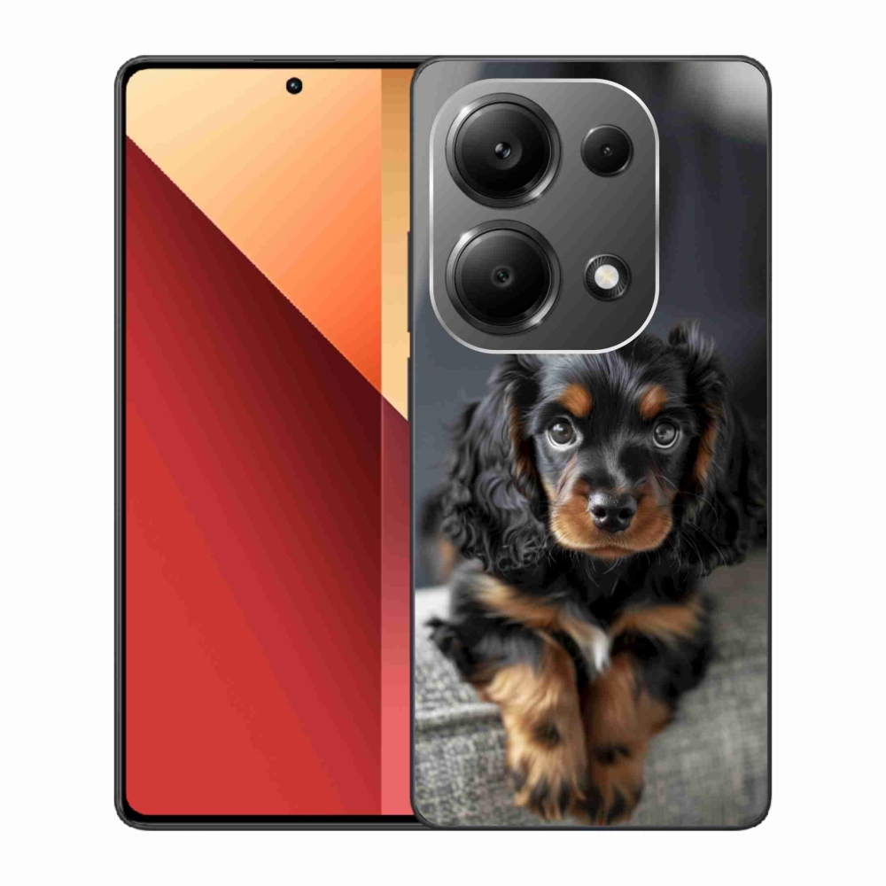 Gelový kryt mmCase na Xiaomi Redmi Note 13 Pro/Poco M6 Pro - roztomilý dlouhosrstý jezevčík