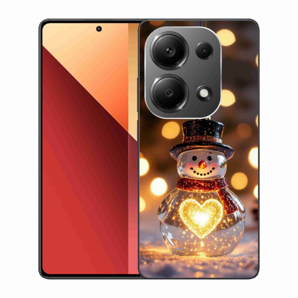 Gelový kryt mmCase na Xiaomi Redmi Note 13 Pro/Poco M6 Pro - svítící vánoční sněhulák