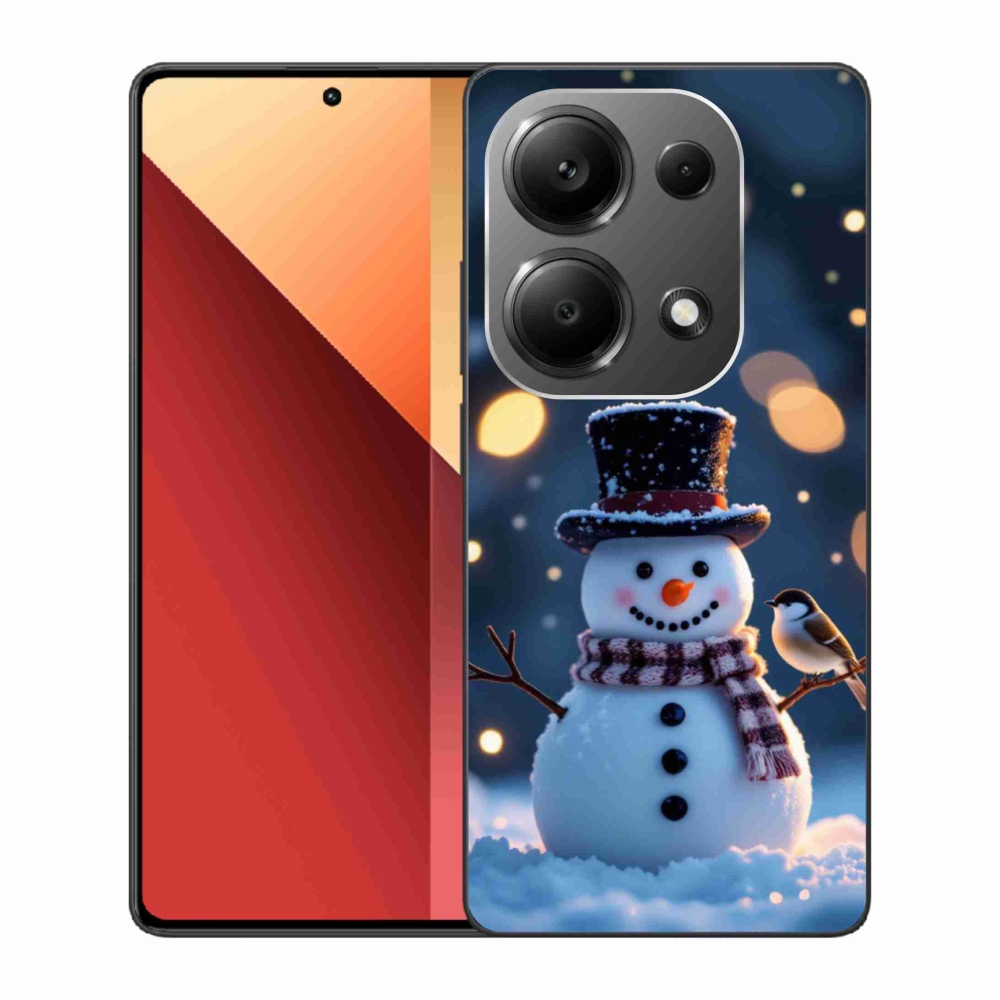 Gelový kryt mmCase na Xiaomi Redmi Note 13 Pro/Poco M6 Pro - vánoční sněhulák