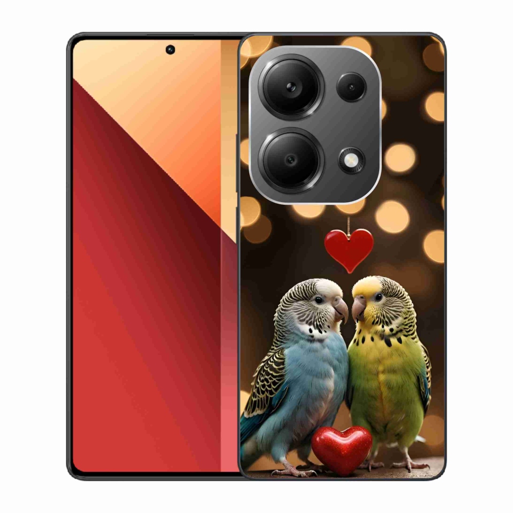 Gelový kryt mmCase na Xiaomi Redmi Note 13 Pro/Poco M6 Pro - zamilovaní papoušci