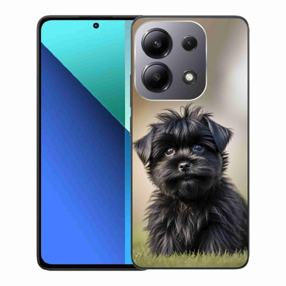 Gelový kryt mmCase na Xiaomi Redmi Note 13 - roztomilý černý pejsek