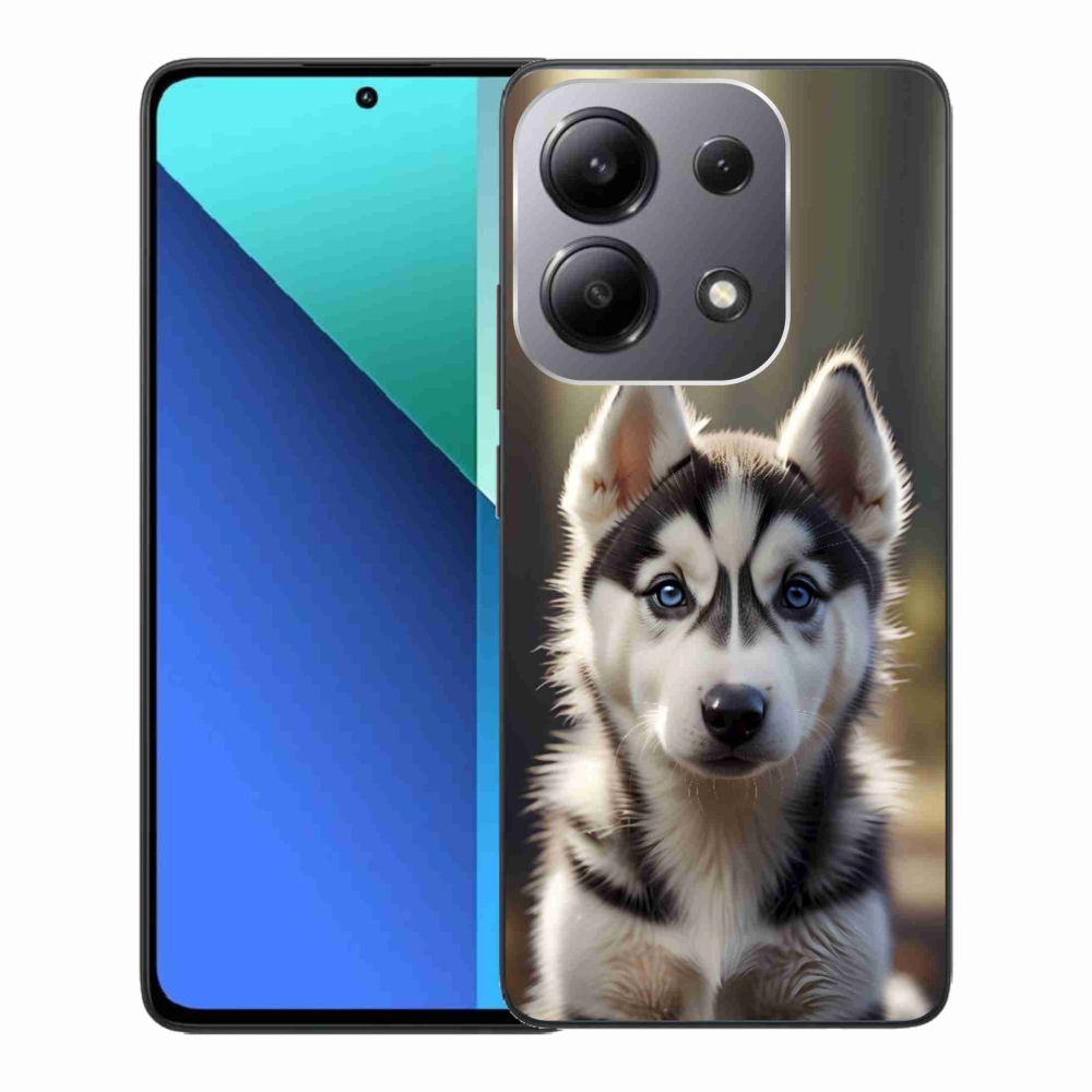 Gelový kryt mmCase na Xiaomi Redmi Note 13 - roztomilý sibiřský husky