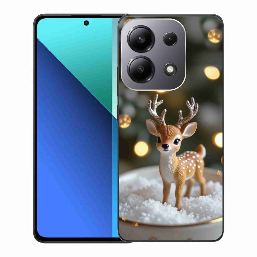 Gelový kryt mmCase na Xiaomi Redmi Note 13 - roztomilý vánoční jelen