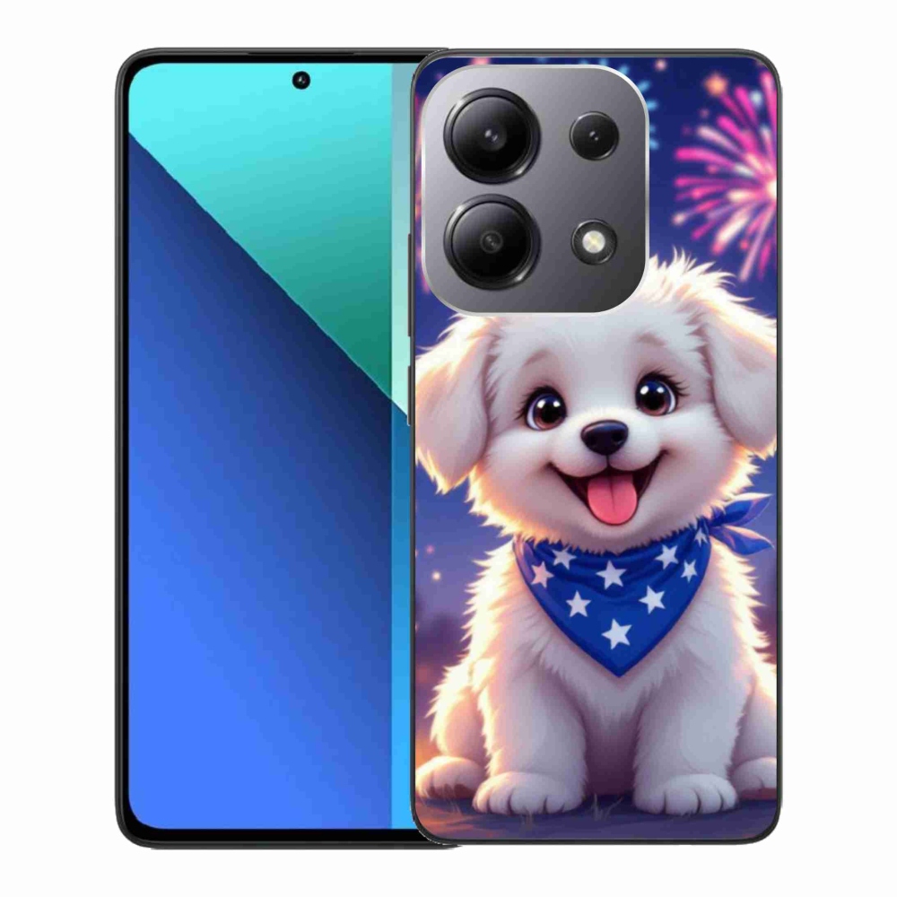 Gelový kryt mmCase na Xiaomi Redmi Note 13 - slavnostní štěně