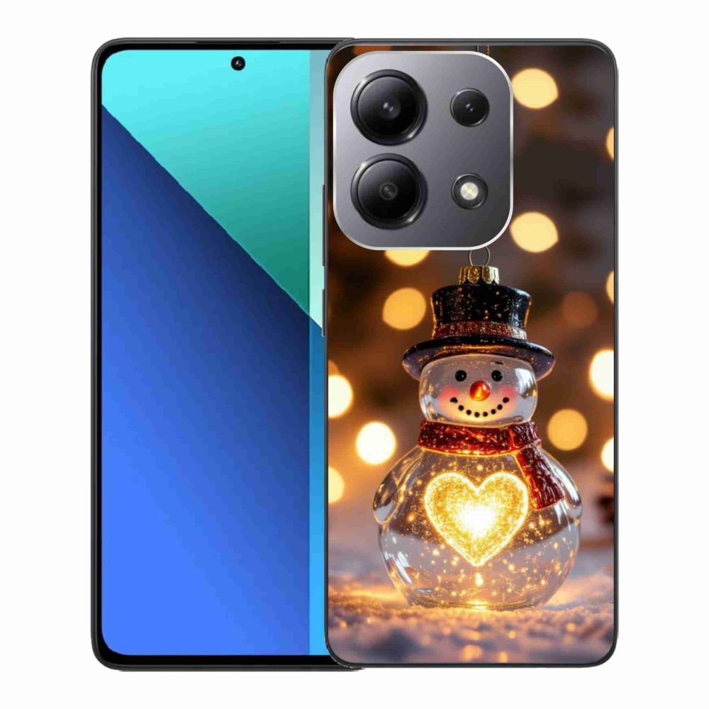 Gelový kryt mmCase na Xiaomi Redmi Note 13 - svítící vánoční sněhulák