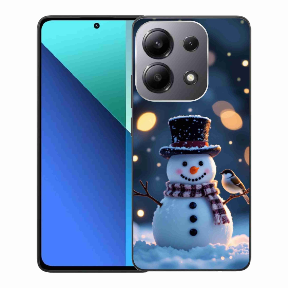 Gelový kryt mmCase na Xiaomi Redmi Note 13 - vánoční sněhulák