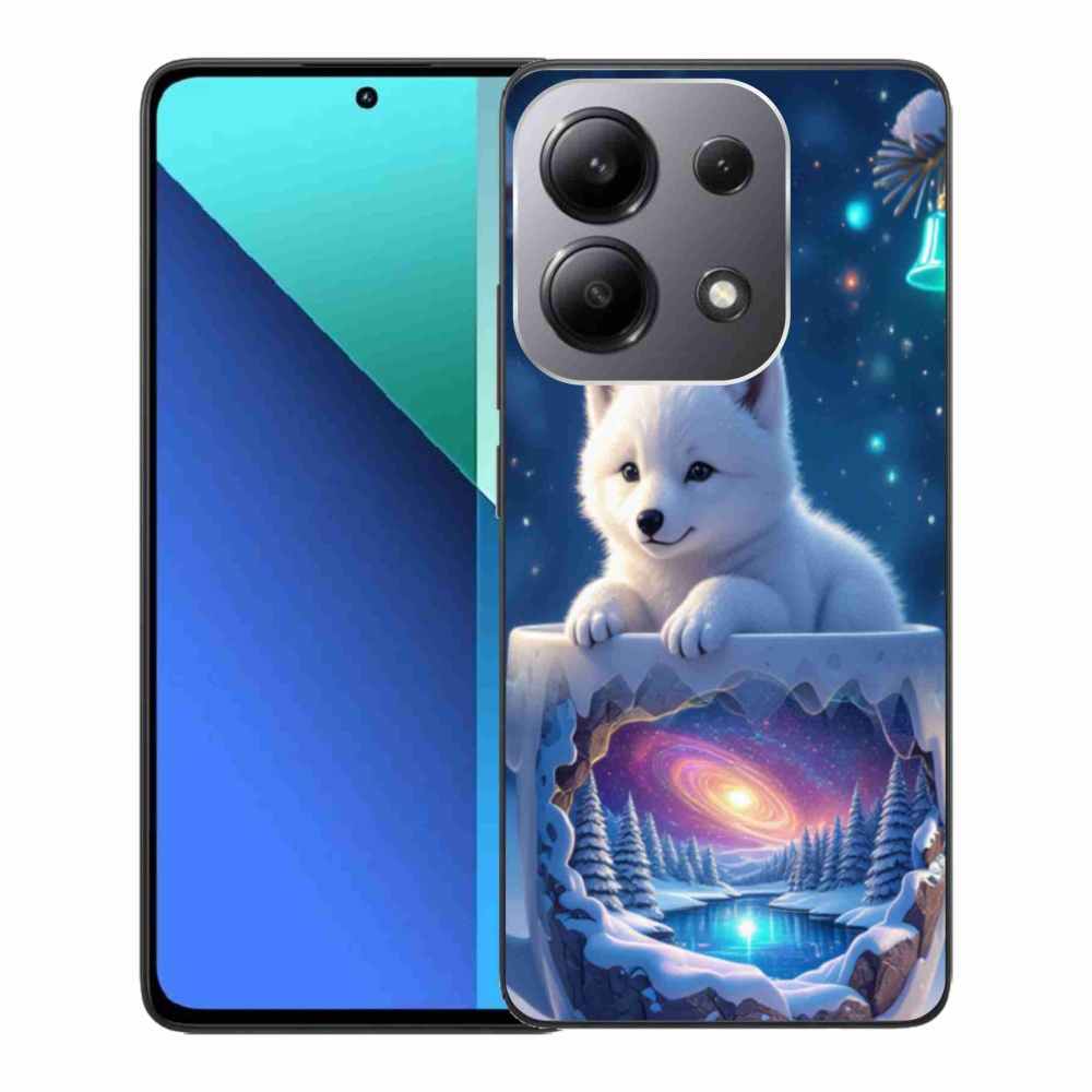 Gelový kryt mmCase na Xiaomi Redmi Note 13 - vánoční štěně