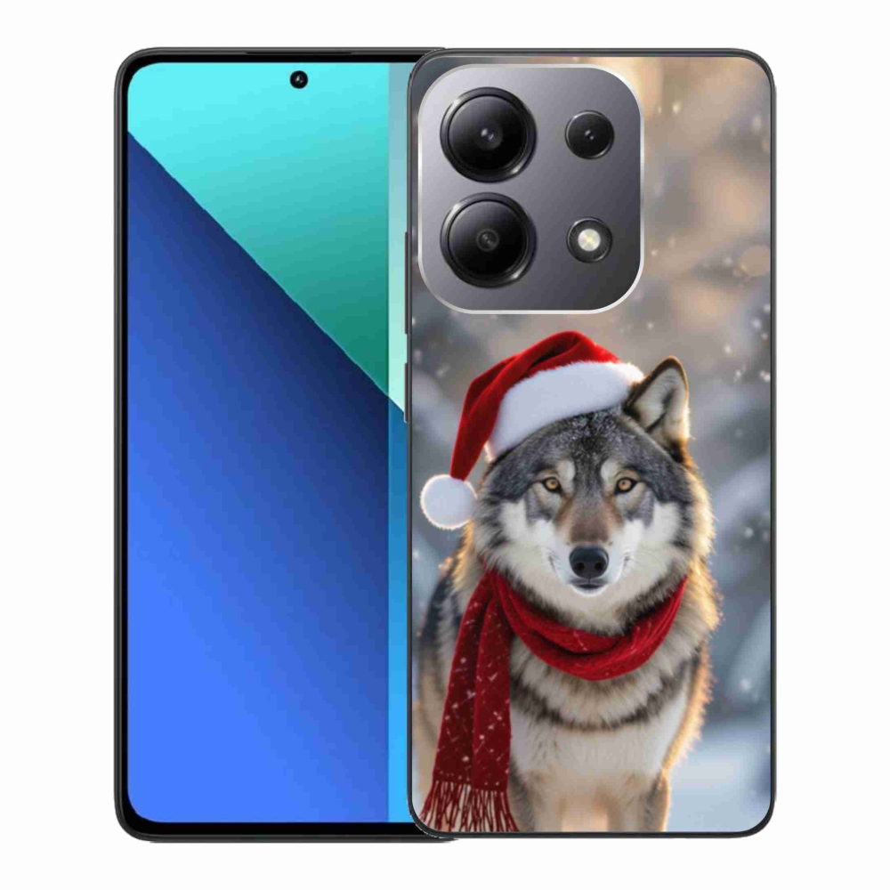 Gelový kryt mmCase na Xiaomi Redmi Note 13 - vánoční vlk