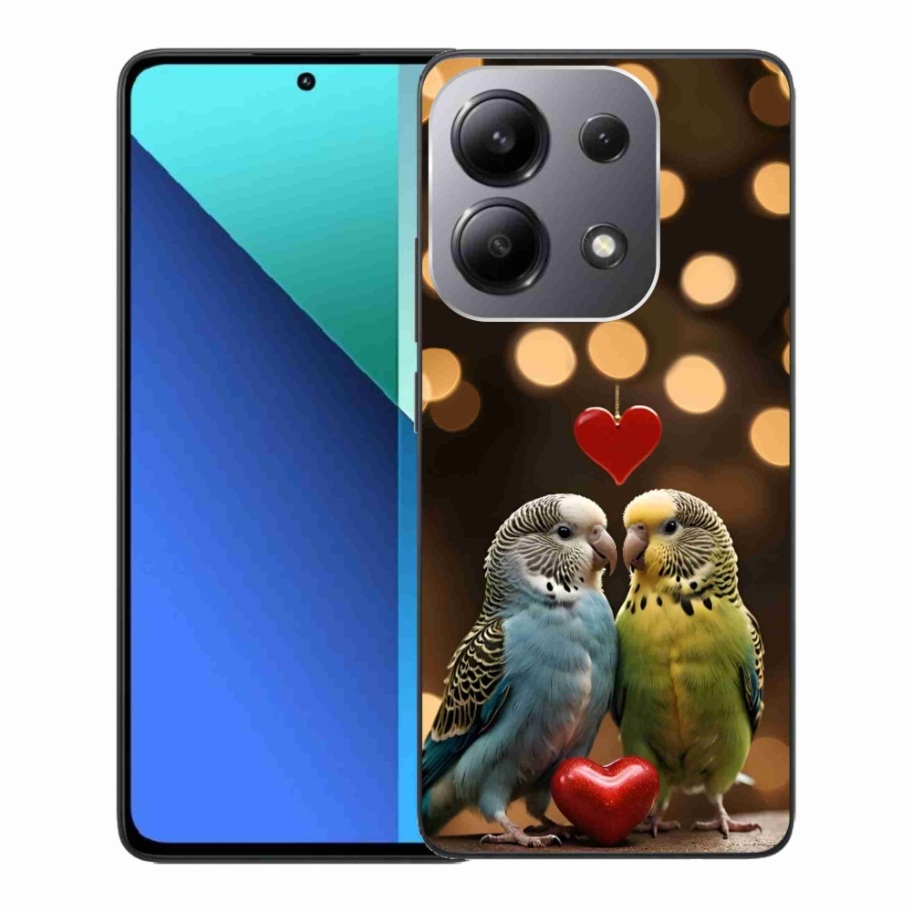 Gelový kryt mmCase na Xiaomi Redmi Note 13 - zamilovaní papoušci