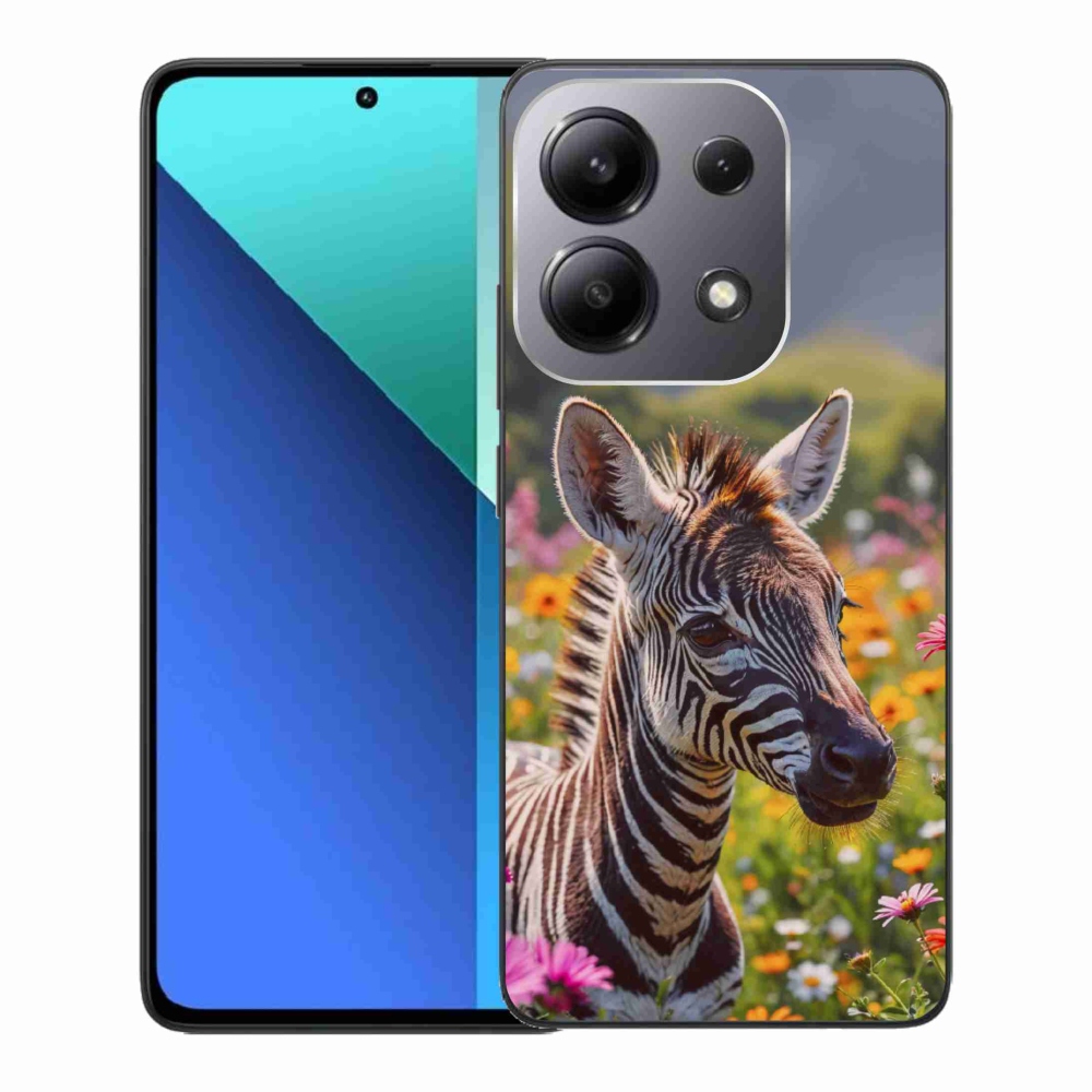 Gelový kryt mmCase na Xiaomi Redmi Note 13 - zebra na louce