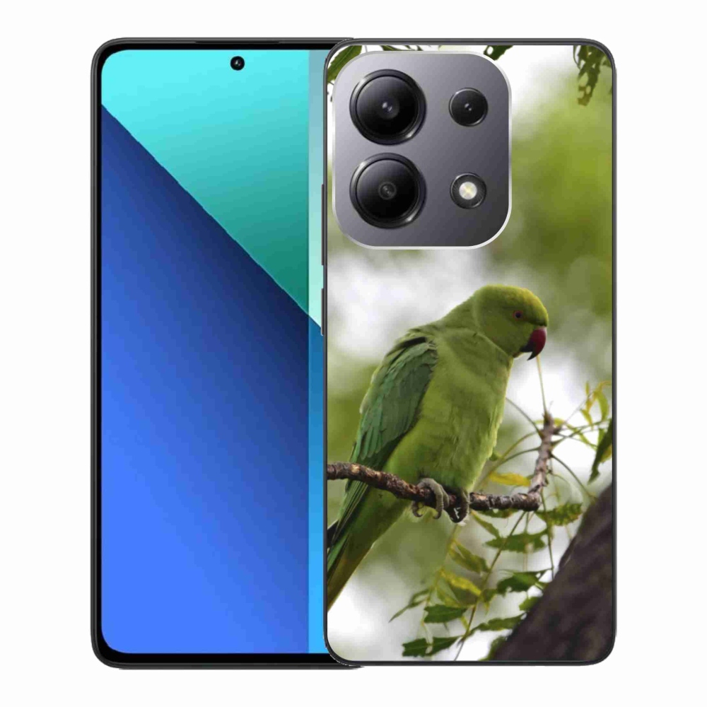 Gelový kryt mmCase na Xiaomi Redmi Note 13 - zelený papoušek