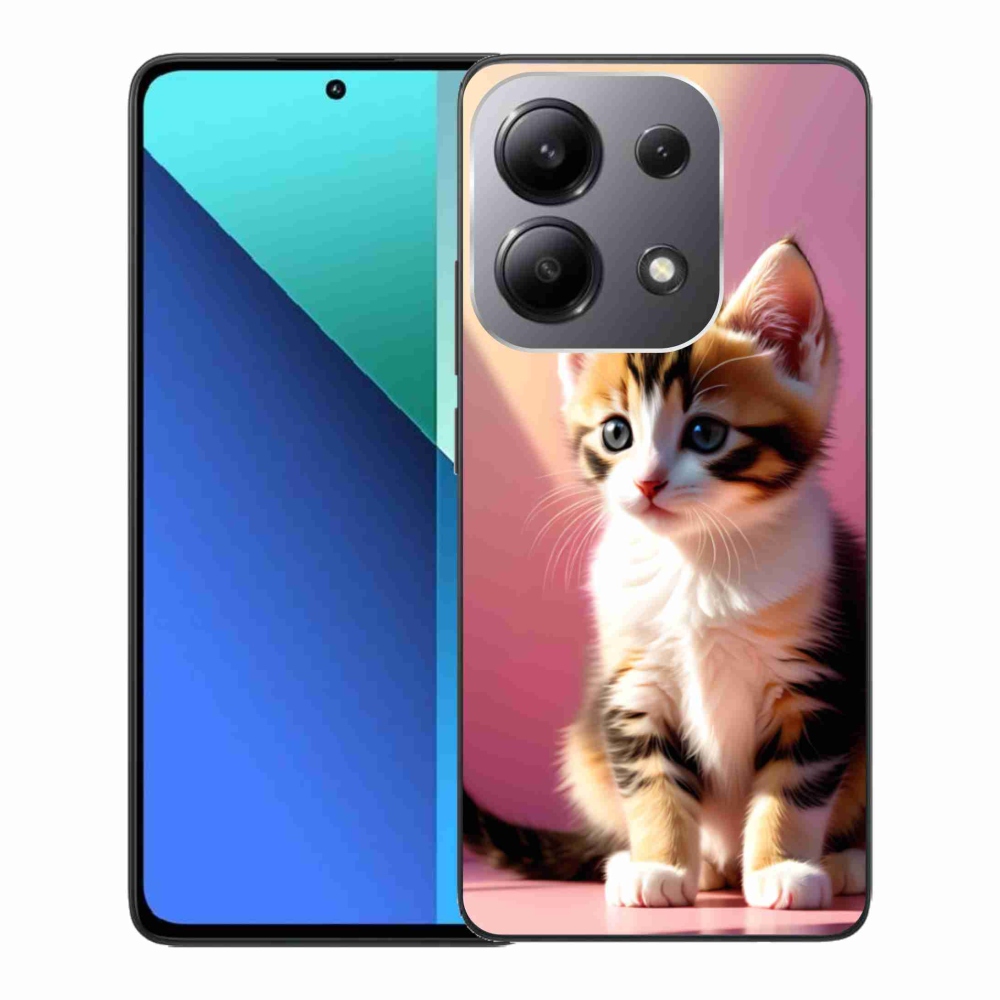 Gelový kryt mmCase na Xiaomi Redmi Note 13 - zvědavé kotě 2