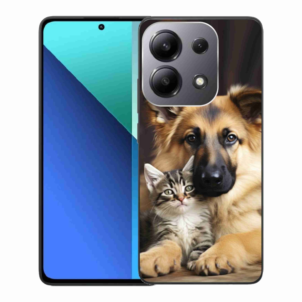 Gelový kryt mmCase na Xiaomi Redmi Note 13 - zvířecí přátelství