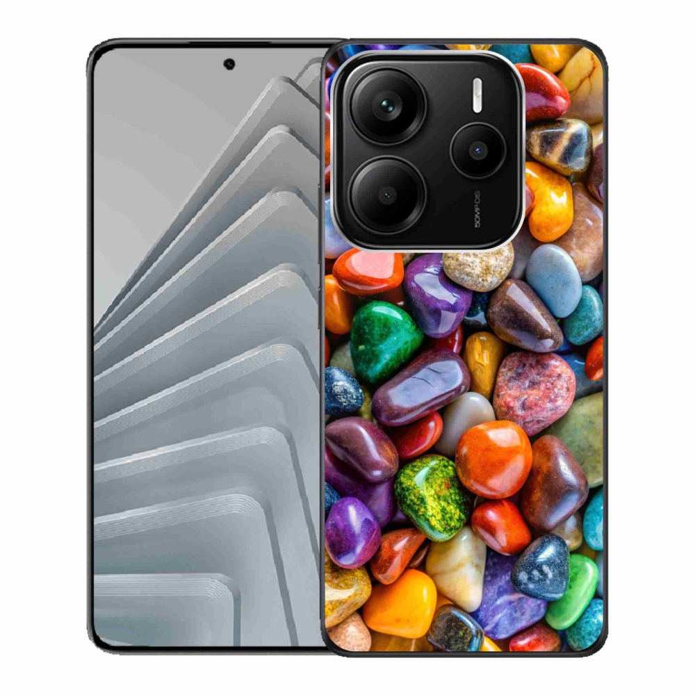 Gelový kryt mmCase na Xiaomi Redmi Note 14 5G - barevné kamínky