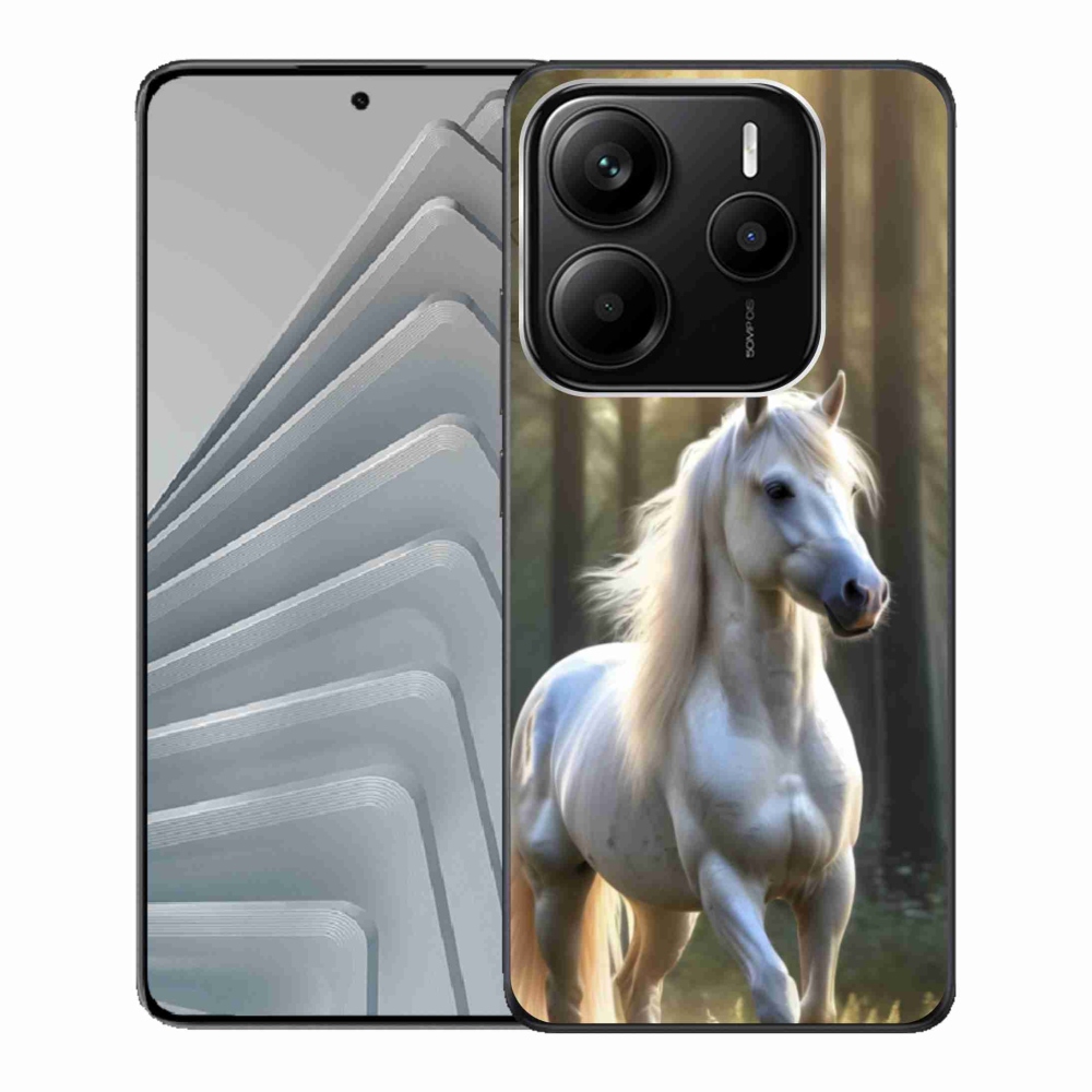 Gelový kryt mmCase na Xiaomi Redmi Note 14 5G - bílý kůň 3