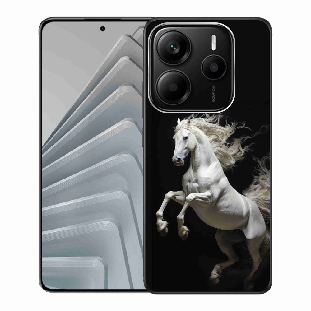 Gelový kryt mmCase na Xiaomi Redmi Note 14 5G - bílý kůň 4