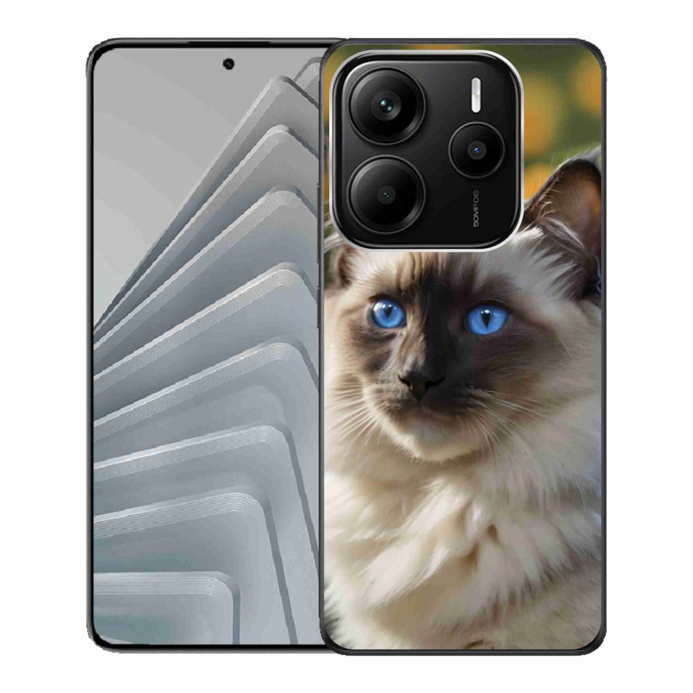 Gelový kryt mmCase na Xiaomi Redmi Note 14 5G - bílý ragdoll