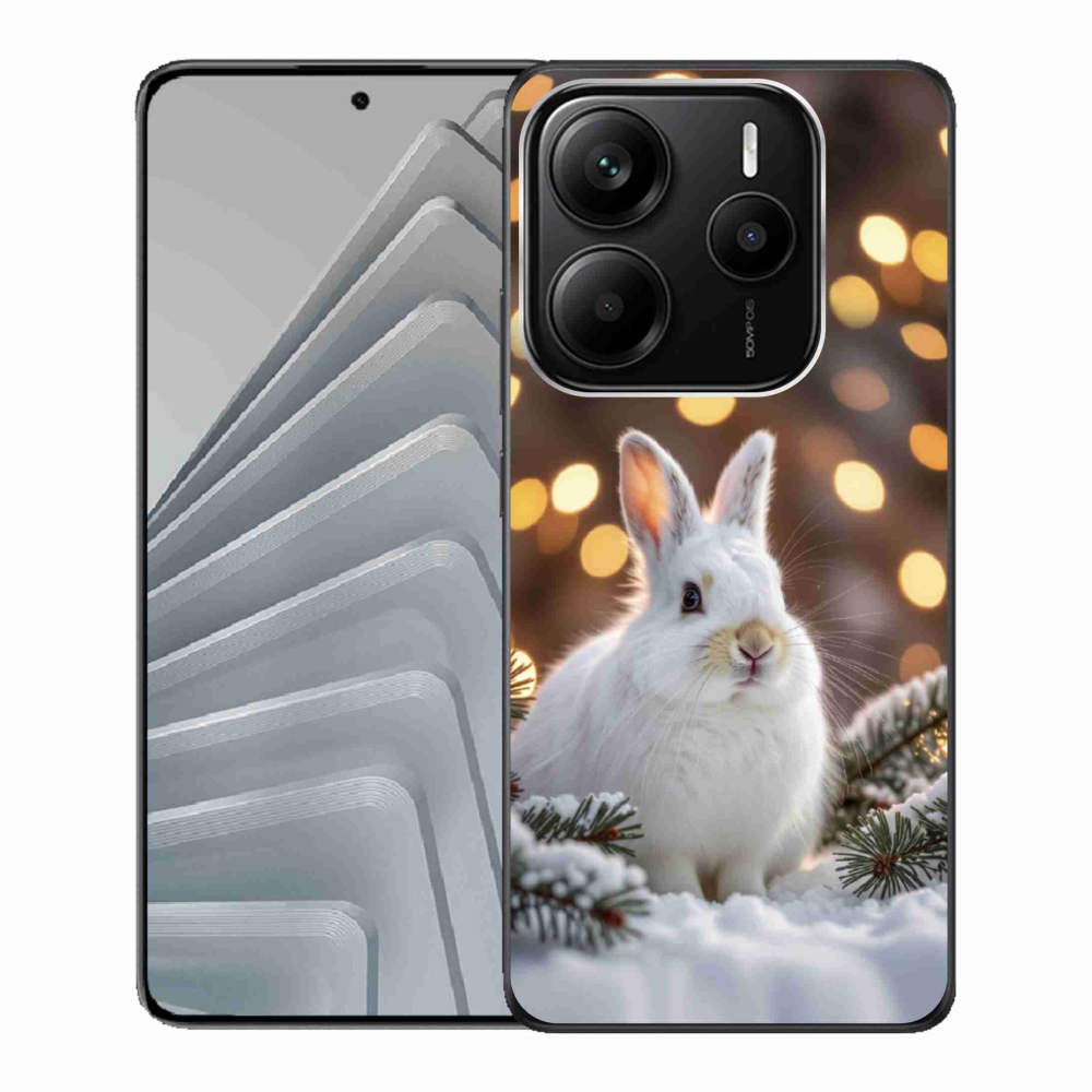 Gelový kryt mmCase na Xiaomi Redmi Note 14 5G - bílý zajíc