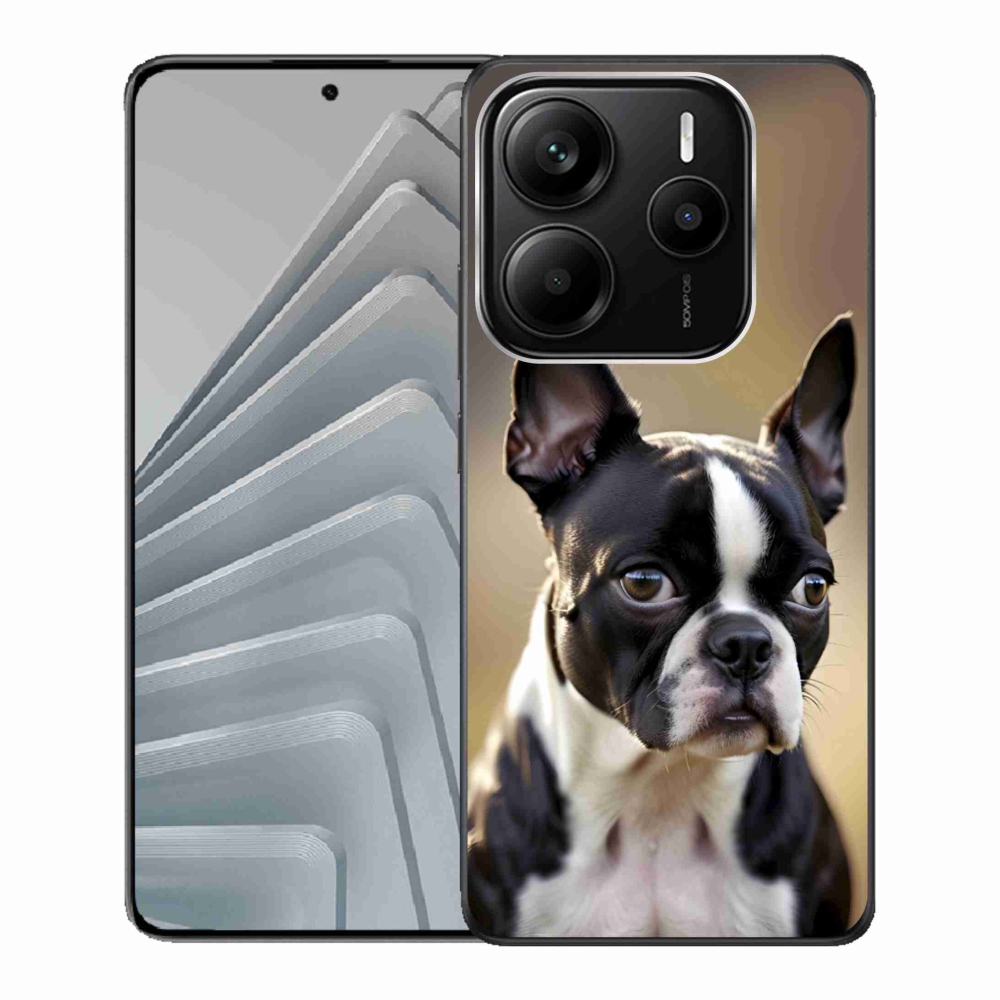Gelový kryt mmCase na Xiaomi Redmi Note 14 5G - bostonský teriér