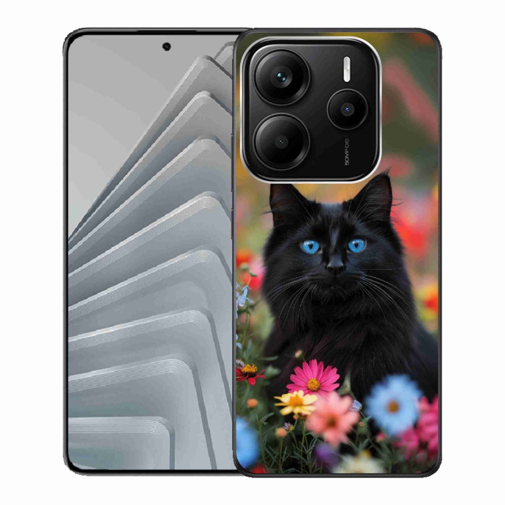 Gelový kryt mmCase na Xiaomi Redmi Note 14 5G - černé kotě 4