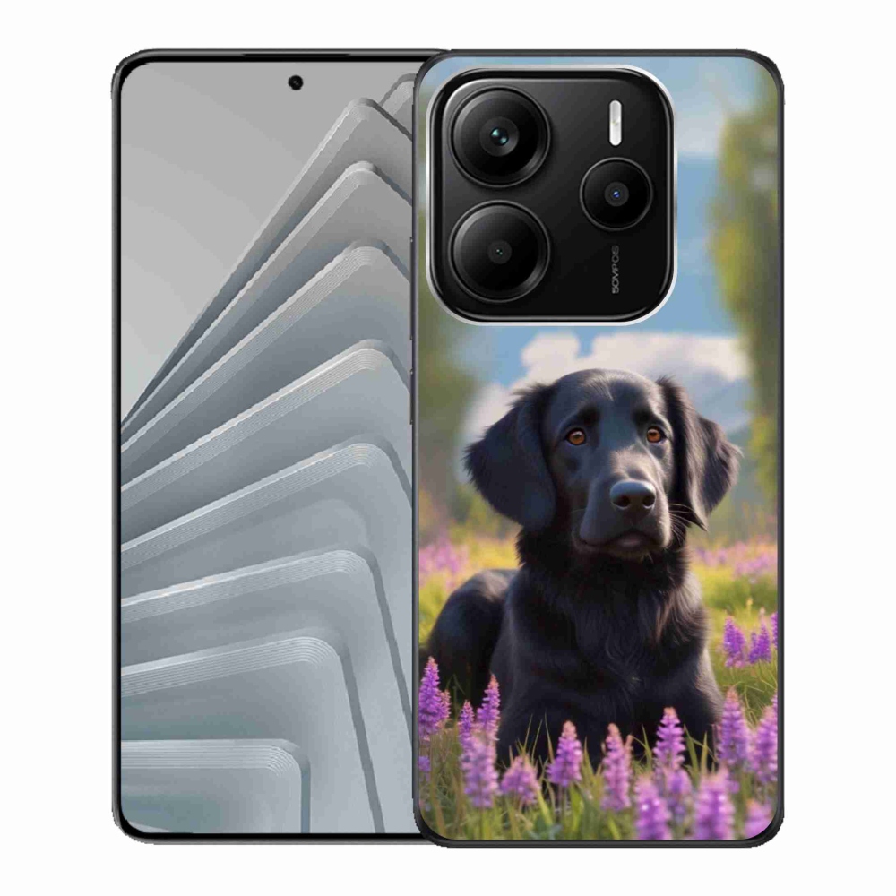 Gelový kryt mmCase na Xiaomi Redmi Note 14 5G - elegantní černý retrívr