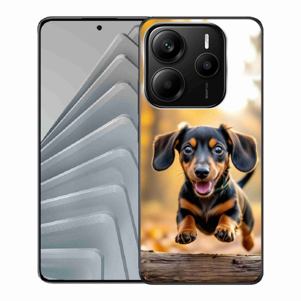 Gelový kryt mmCase na Xiaomi Redmi Note 14 5G - jezevčík 2