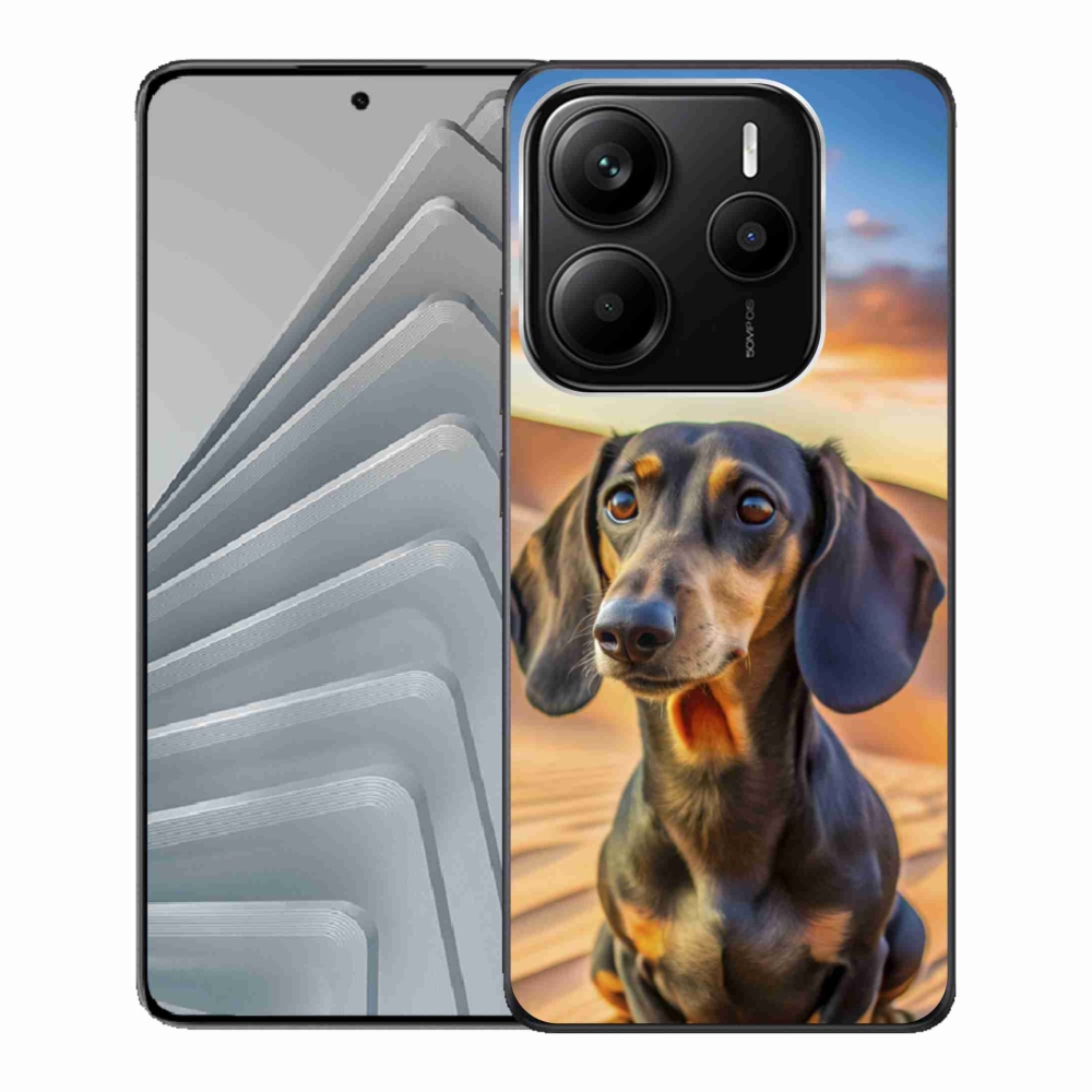 Gelový kryt mmCase na Xiaomi Redmi Note 14 5G - jezevčík 3 