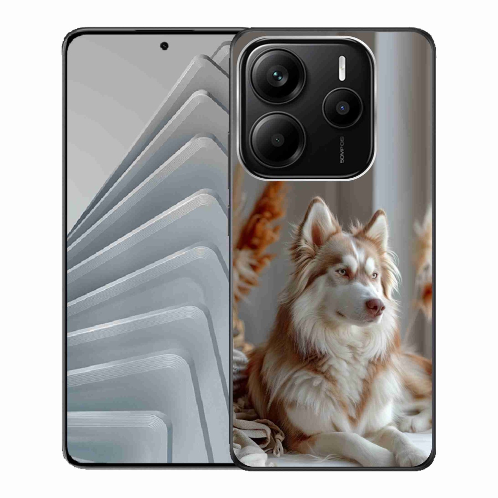 Gelový kryt mmCase na Xiaomi Redmi Note 14 5G - klidný sibiřský husky