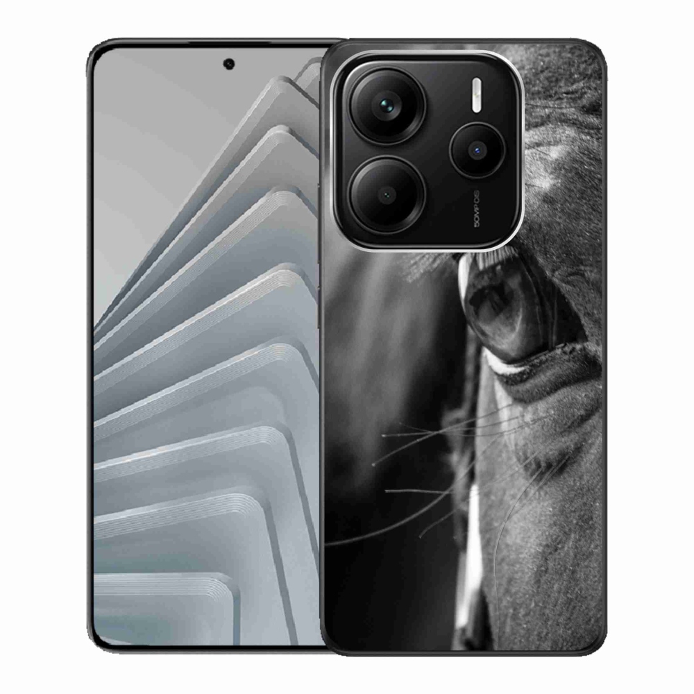 Gelový kryt mmCase na Xiaomi Redmi Note 14 5G - koňský pohled