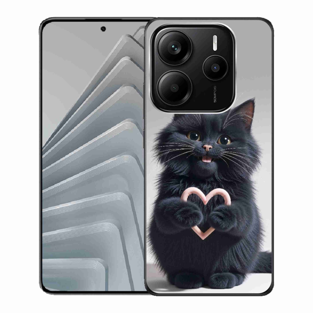 Gelový kryt mmCase na Xiaomi Redmi Note 14 5G - kočičí láska 3