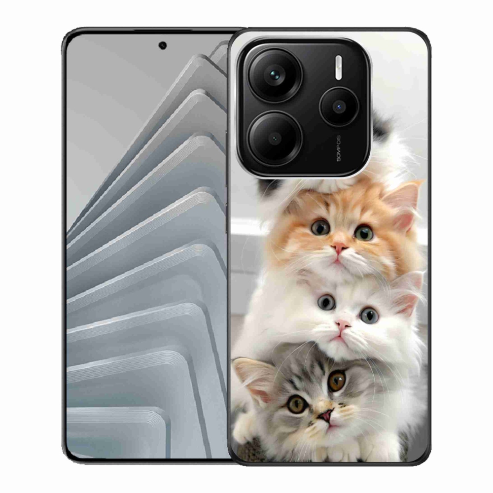 Gelový kryt mmCase na Xiaomi Redmi Note 14 5G - kočičí parta