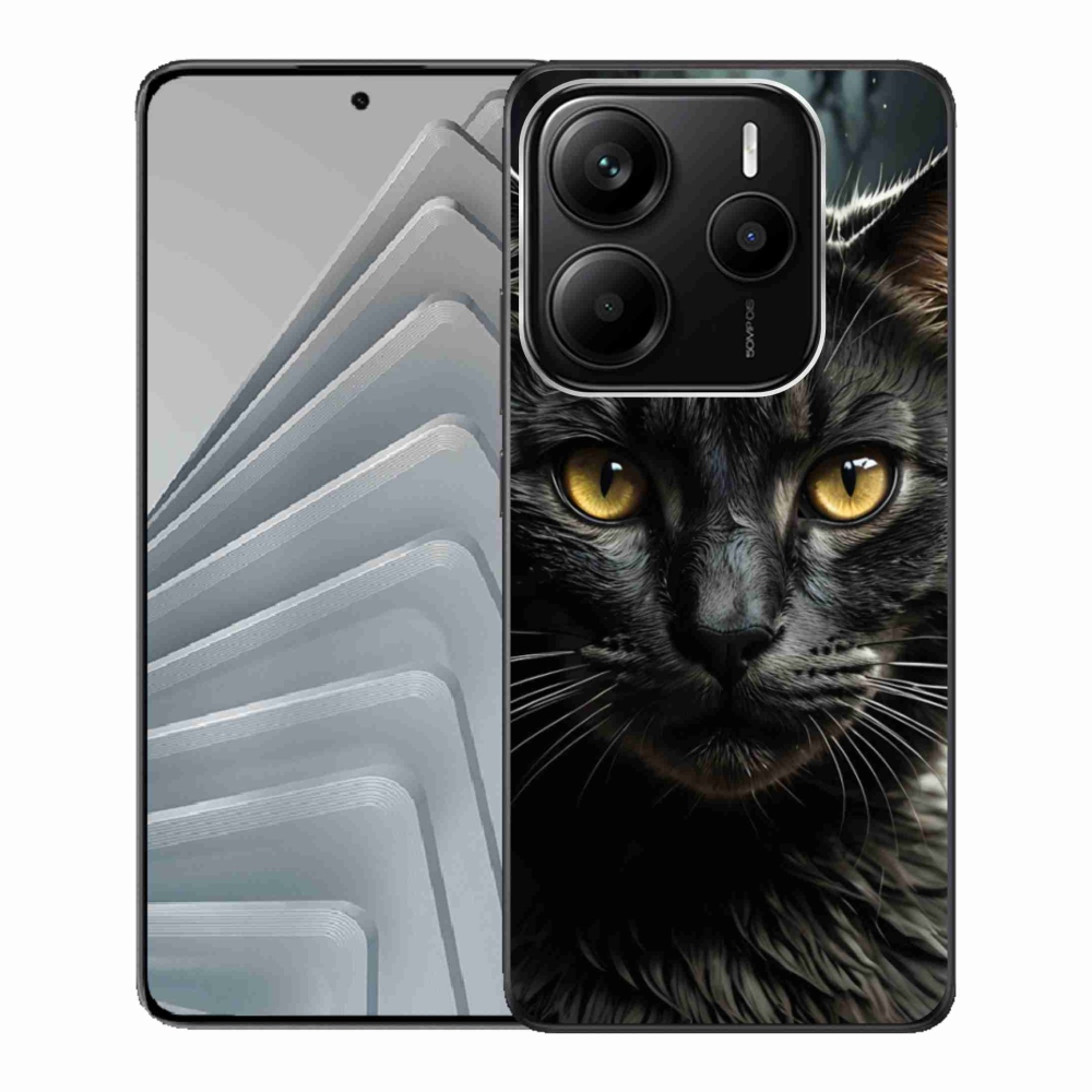 Gelový kryt mmCase na Xiaomi Redmi Note 14 5G - kočičí pohled 3