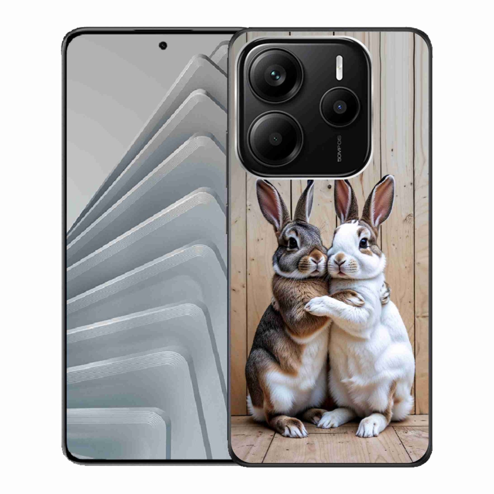 Gelový kryt mmCase na Xiaomi Redmi Note 14 5G - králičí pár