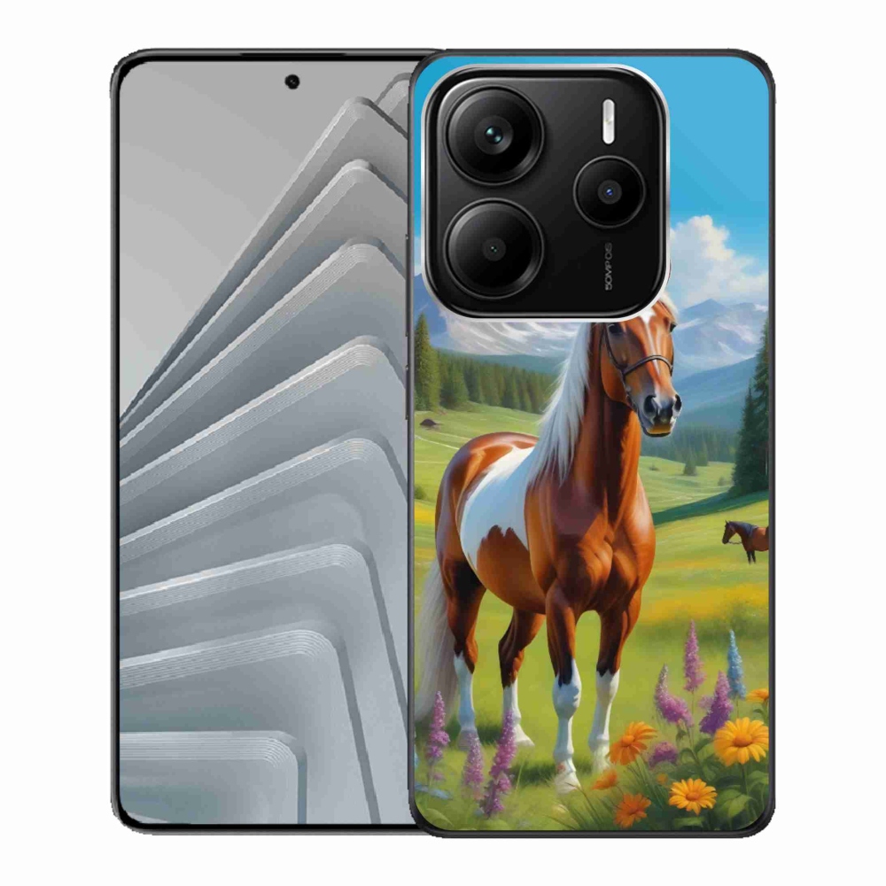 Gelový kryt mmCase na Xiaomi Redmi Note 14 5G - kůň na louce